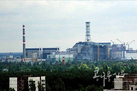 체르노빌 원자력 발전소 (2007년). 사진출처(위키백과)