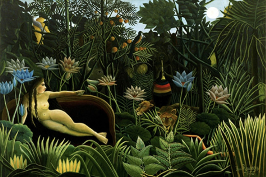 앙리 루소, 「꿈, The Dream」, 캔버스에 유채, 204.5x298.5㎝. 1910, 뉴욕 현대미술관 (메인.... 크게)