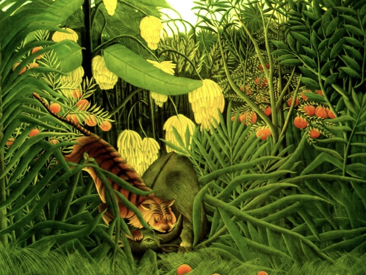 앙리 루소, 「호랑이와 물소의 싸움」, 캔버스에 유채, 170x189.3㎝. 1908, 클리브랜드 아트 뮤지엄