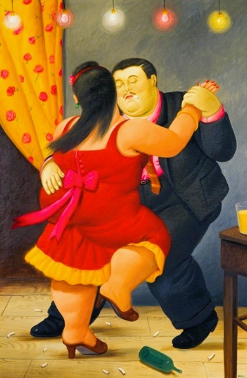 페르난도 보테로, 『춤추는 사람들』, 캔버스에 유채, 185x122cm, 2000년