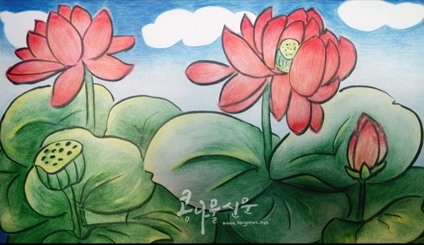 정령 그림 「연꽃홍수」(2014)